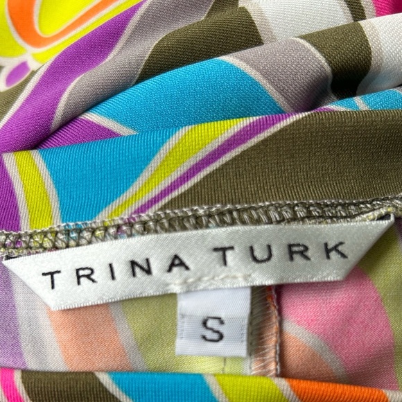 Trina Turk Multicolor Sleeveless Shift Dress Excellent Size S - Picture 4 of 7